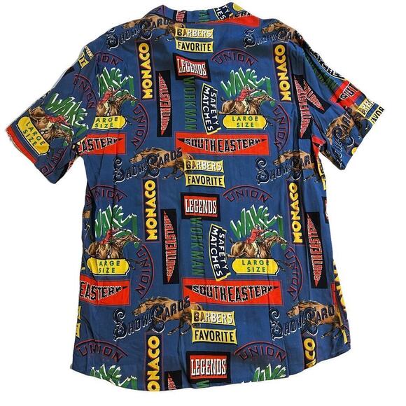 Zara Short Sleeve Button Down Printed Shirt Large - Picture 4 of 7